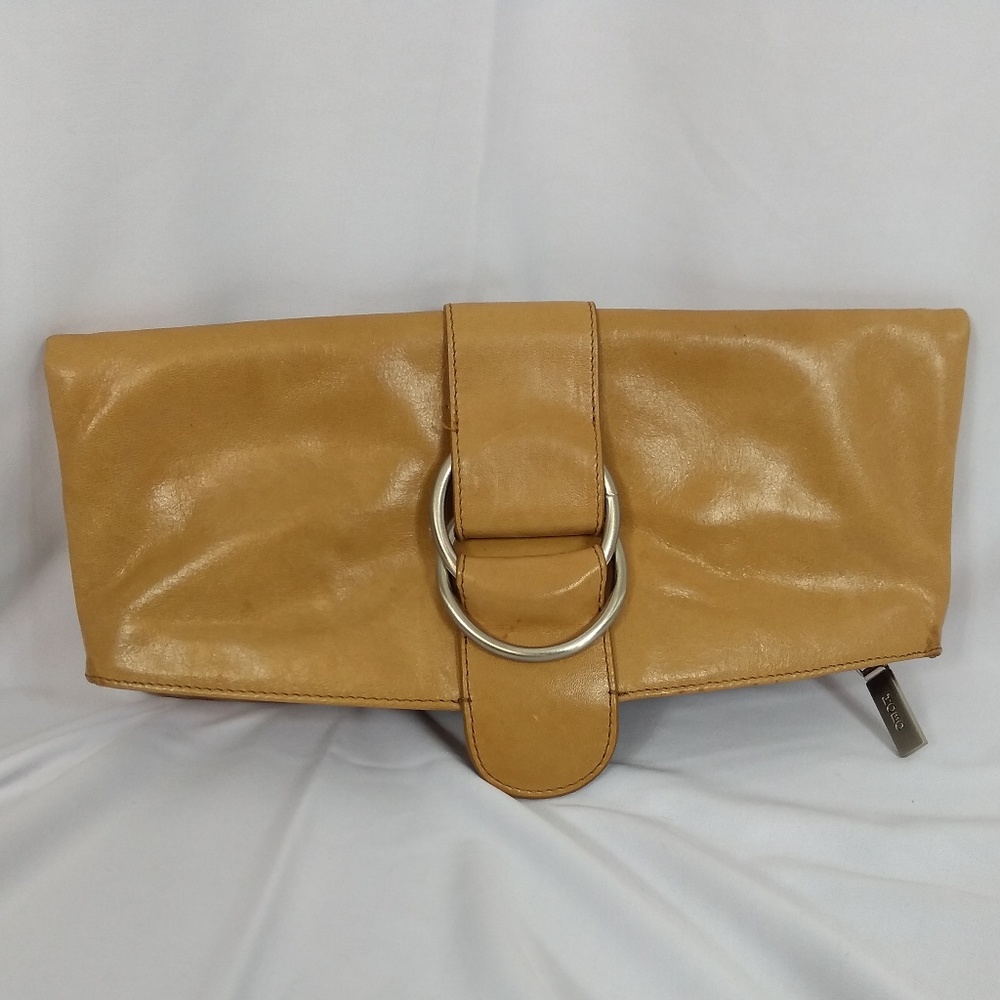 HOBO International Fold Over Clutch Tan